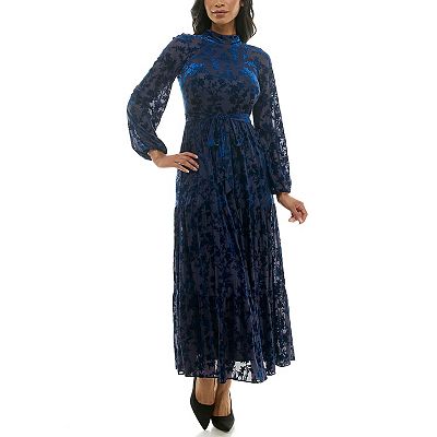 velvet flared sleeve dress Loretta Caponi Accademia Black Velvet Bell Sleeve Catherine Maxi Dress Accademia / XS main image 0