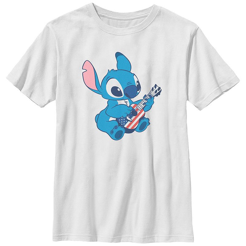 Disney's Lilo & Stitch USA Guitar Player Stitch Boys Graphic Tee, Boy's, 