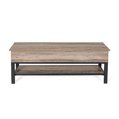 Merrick Lane Green River Rustic Farmhouse Entryway Bench with Bottom Storage Shelf