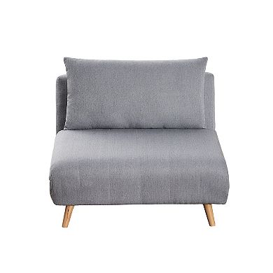 Merrick Lane Modern Convertible Sleep Chair with Pillow and Hideaway Legs