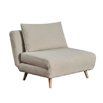 Merrick Lane Modern Convertible Sleep Chair with Pillow and Hideaway Legs