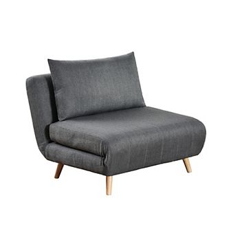 Merrick Lane Modern Convertible Sleep Chair with Pillow and Hideaway Legs