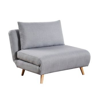 Merrick Lane Modern Convertible Sleep Chair with Pillow and Hideaway Legs