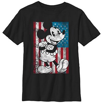 Disney's Mickey Mouse USA Distressed Style Boys Graphic Tee