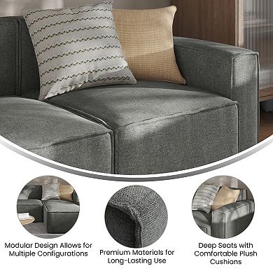 Merrick Lane Modular Sectional Sofa Right Side Chair With Armrest