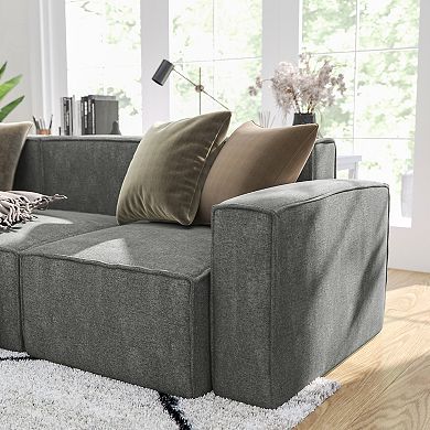 Merrick Lane Modular Sectional Sofa Right Side Chair With Armrest