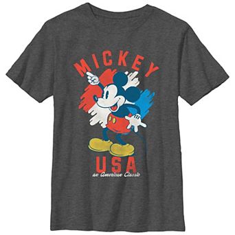 Disney's Mickey Mouse USA American Classic Boys 6-20 Graphic Tee