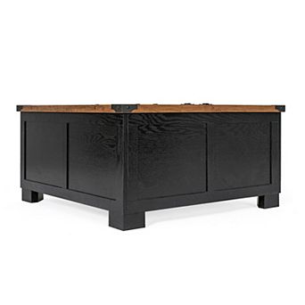 Merrick Lane Green River Farmhouse Storage Coffee Table