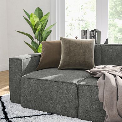 Merrick Lane Modular Sectional Sofa Left Side Chair With Armrest
