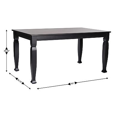 Merrick Lane Solid Wood Dining Table With Stylish Sculpted Legs