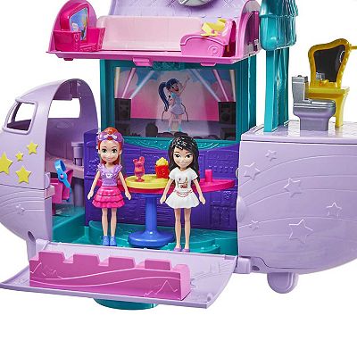 Polly Pocket Travel Adventures Pack Four 3 inch Dolls Jet Vehicle Kohl s Exclusive