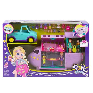 Polly Pocket Travel Adventures Pack, Four 3-inch Dolls, Jet, Vehicle - Kohl's Exclusive