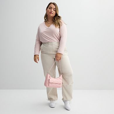 Juniors' Plus Size SO® High Rise Parachute Jogger Pants