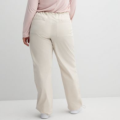Juniors' Plus Size SO® High Rise Parachute Jogger Pants