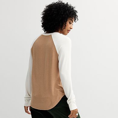 Women's Sonoma Goods For Life® Cozy Baseball Pullover