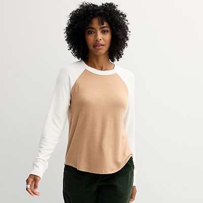 Women s Sonoma Goods For Life Cozy Baseball Pullover