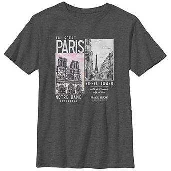 Boys Paris Places Of Interest Graphic Tee