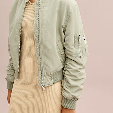Girls 7-16 Speechless Ribbed Midi Dress & Bomber Jacket 2-piece Set