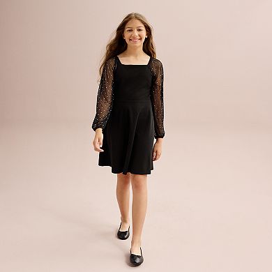 Girls 7-16 Speechless Rhinestone Sleeve Dress