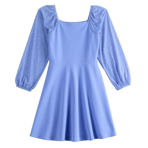 Girls 7-16 Speechless Rhinestone Sleeve Dress
