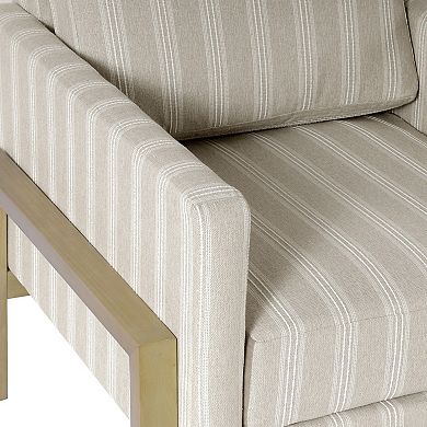 HomePop Striped Accent Arm Chair