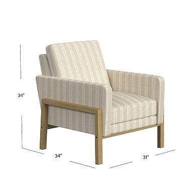HomePop Striped Accent Arm Chair