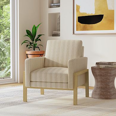 HomePop Striped Accent Arm Chair