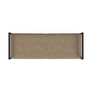 HomePop Modern Boucle Bench