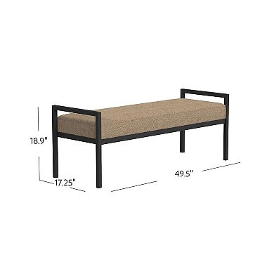 HomePop Modern Boucle Bench