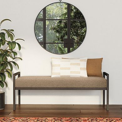 HomePop Modern Boucle Bench