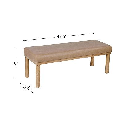 HomePop Oslo Padded Bench