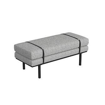 HomePop Boucle Padded Bench