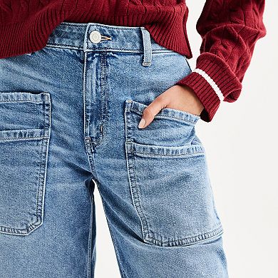 Juniors' SO® High-Rise Barrel Jeans