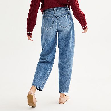 Juniors' SO® High-Rise Barrel Jeans