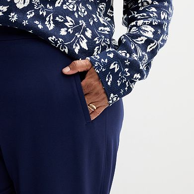 Plus Size Croft & Barrow® Ponte Classic Straight Pants