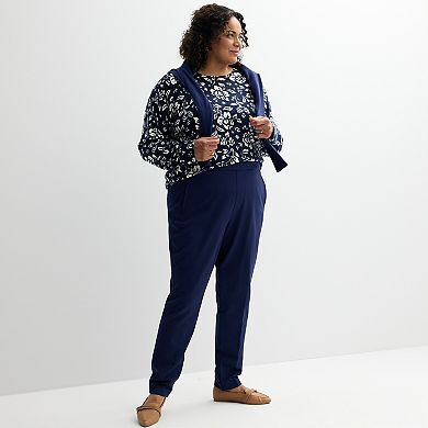 Plus Size Croft & Barrow® Ponte Classic Straight Pants