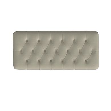 HomePop Button Tufted Padded Top Storage Bench