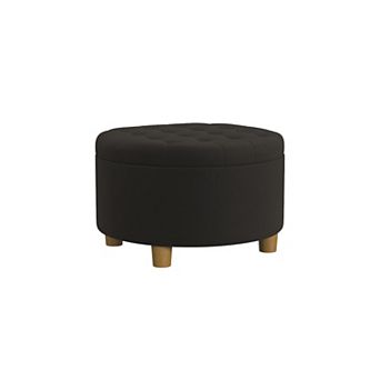 HomePop Round Hidden Storage Ottoman