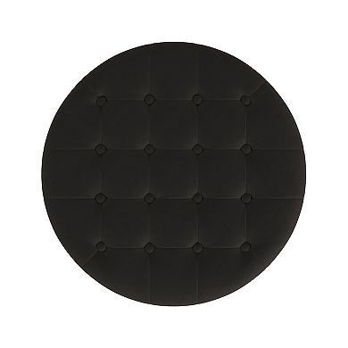 HomePop Round Hidden Storage Ottoman