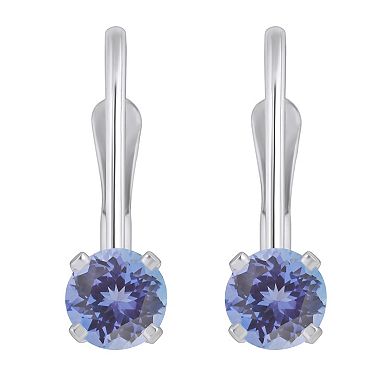 Celebration Gems 14k White Gold Gemstone Drop Earrings