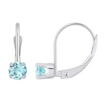 Celebration Gems 14k White Gold Gemstone Drop Earrings