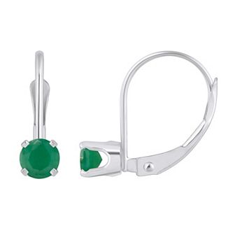 Celebration Gems 14k White Gold Gemstone Drop Earrings