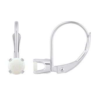 Celebration Gems 14k White Gold Gemstone Drop Earrings