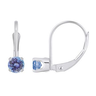 Celebration Gems 14k White Gold Gemstone Drop Earrings