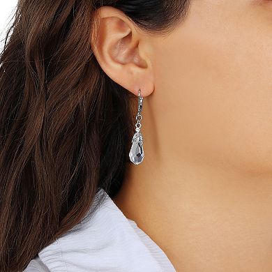 1928 Crystal Drop Leverback Earrings