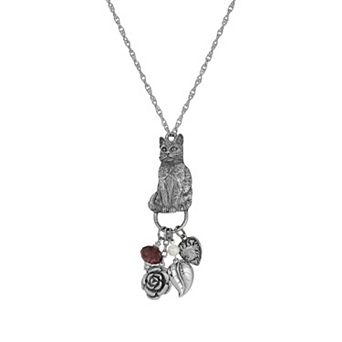 1928 Cat Charm Holder Necklace