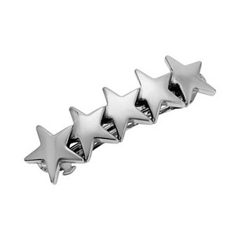 1928 Silver Tone Star Hair Barrette