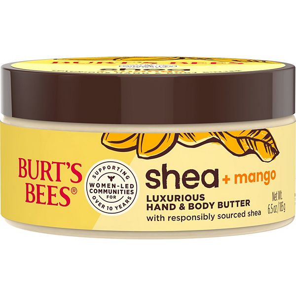 Burt's Bees Shea + Mango Hand Butter and Body Butter, 1-Pack, 6.5 oz.