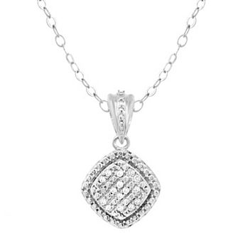Celebration Gems Sterling Silver 1/10 Carat T.W. Diamond Pendant Necklace