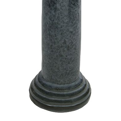 Sunnydaze Toulon Black Mist Ceramic Bird Bath - 24.5" H